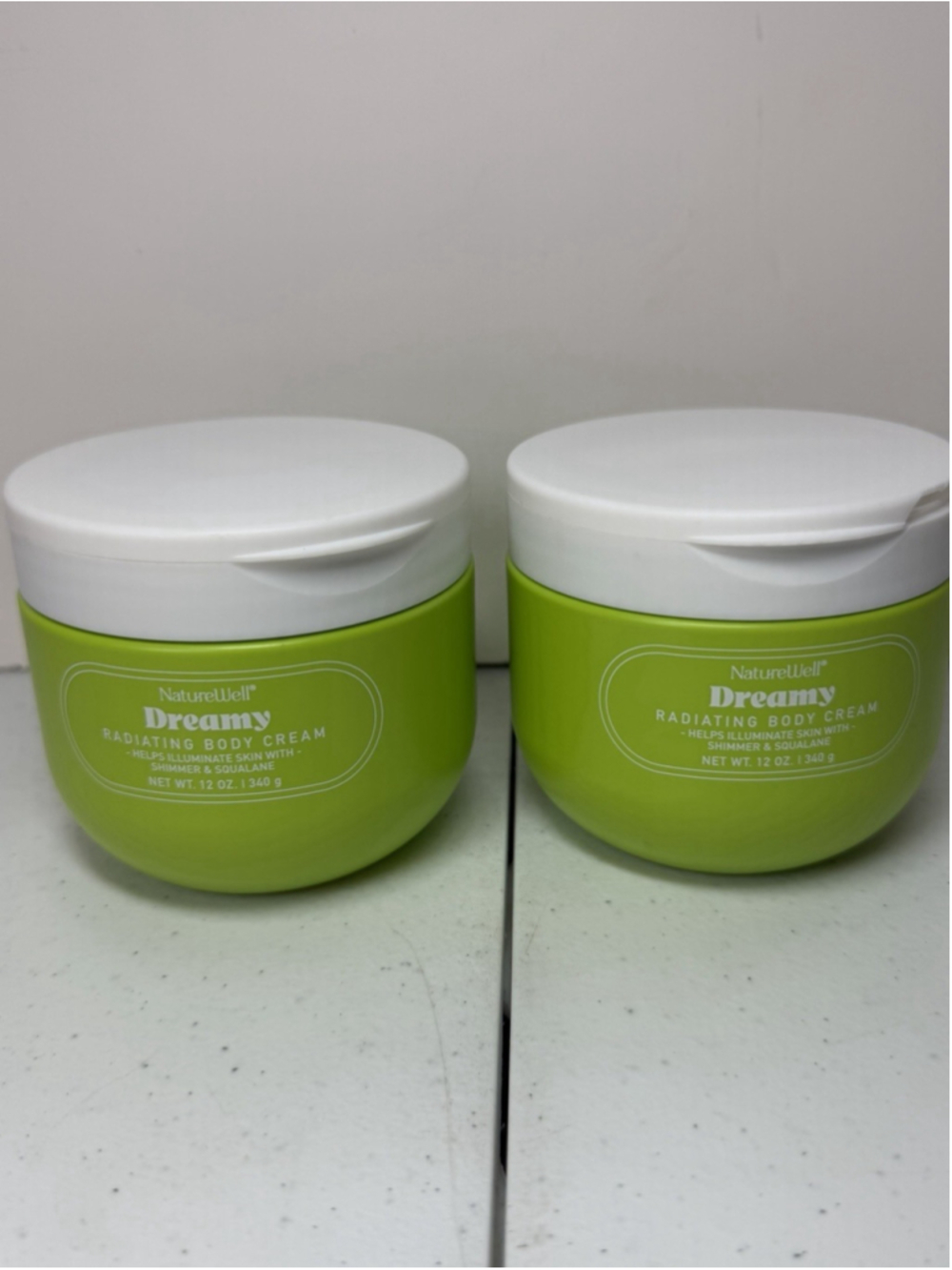 NatureWell Dreamy Radiating Body Cream Illuminate Skin 12oz Set of 2 New